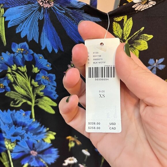 Anthropologie Maeve Lucinda Silk Tunic Dress- NEW w/ Tags- Size XS - Picture 5 of 6